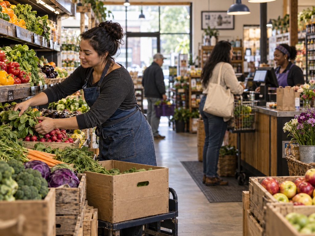Neighborhood grocery operating scene